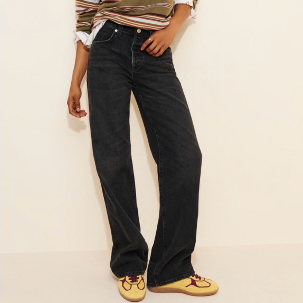 Citizens Of Humanity Black Wide Leg Jeans